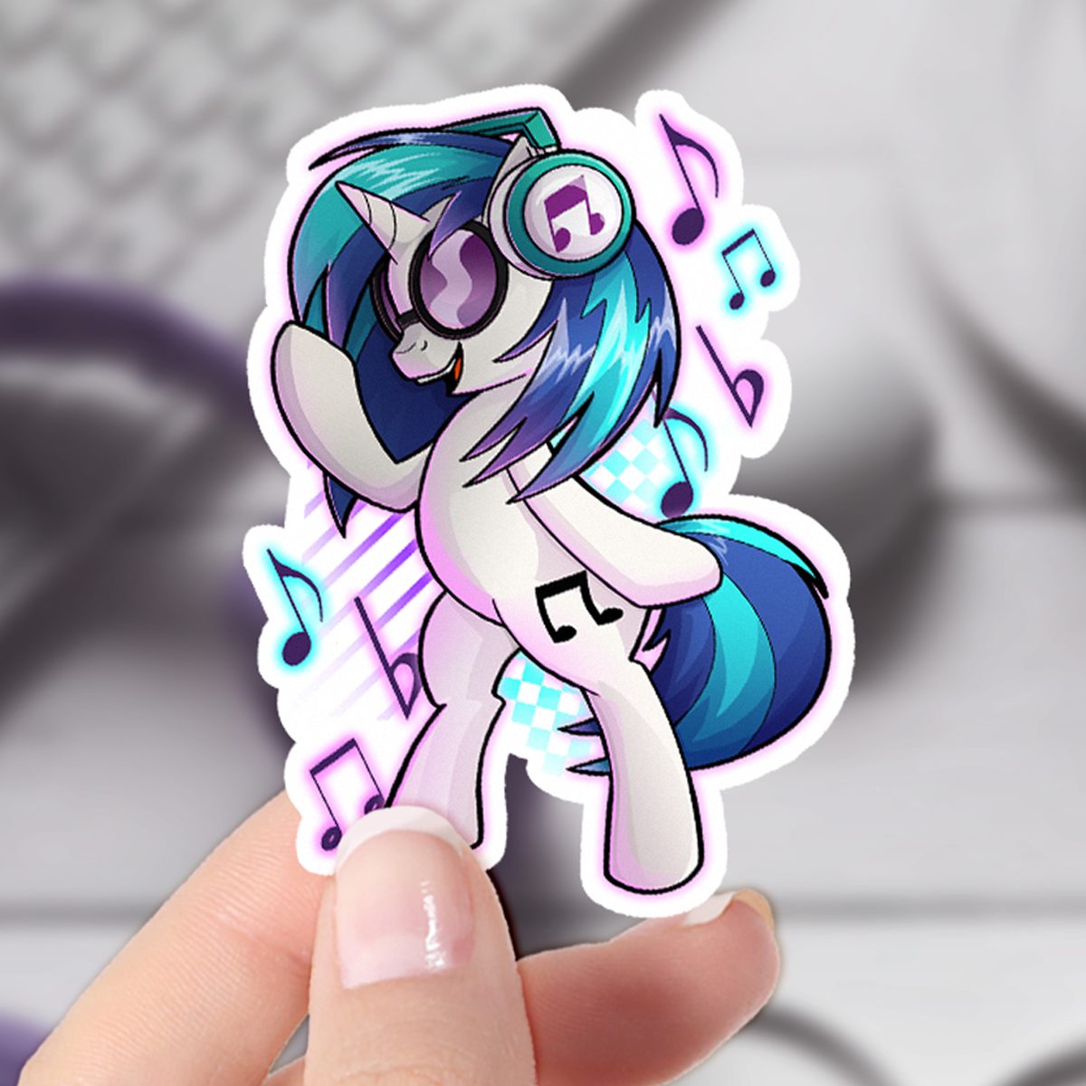 My Little Pony ~ DJ PON3/Vinyl Scratch Vinyl Sticker – Christa D